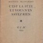 C'est la fête et vous n'en savez rien de Maurice Blanchard