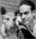 Guy Lévis Mano et sa chienne Elsa, vers 1935 {JPEG}